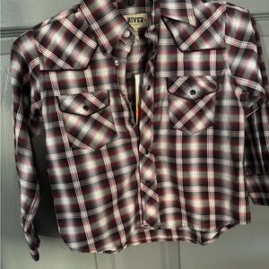 Plaid Button-Up Shirt